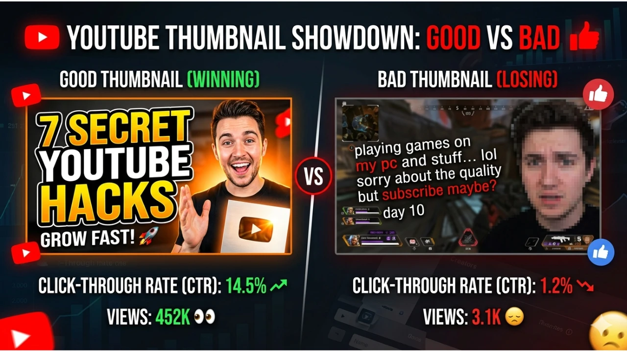 Good vs Bad YouTube Thumbnail