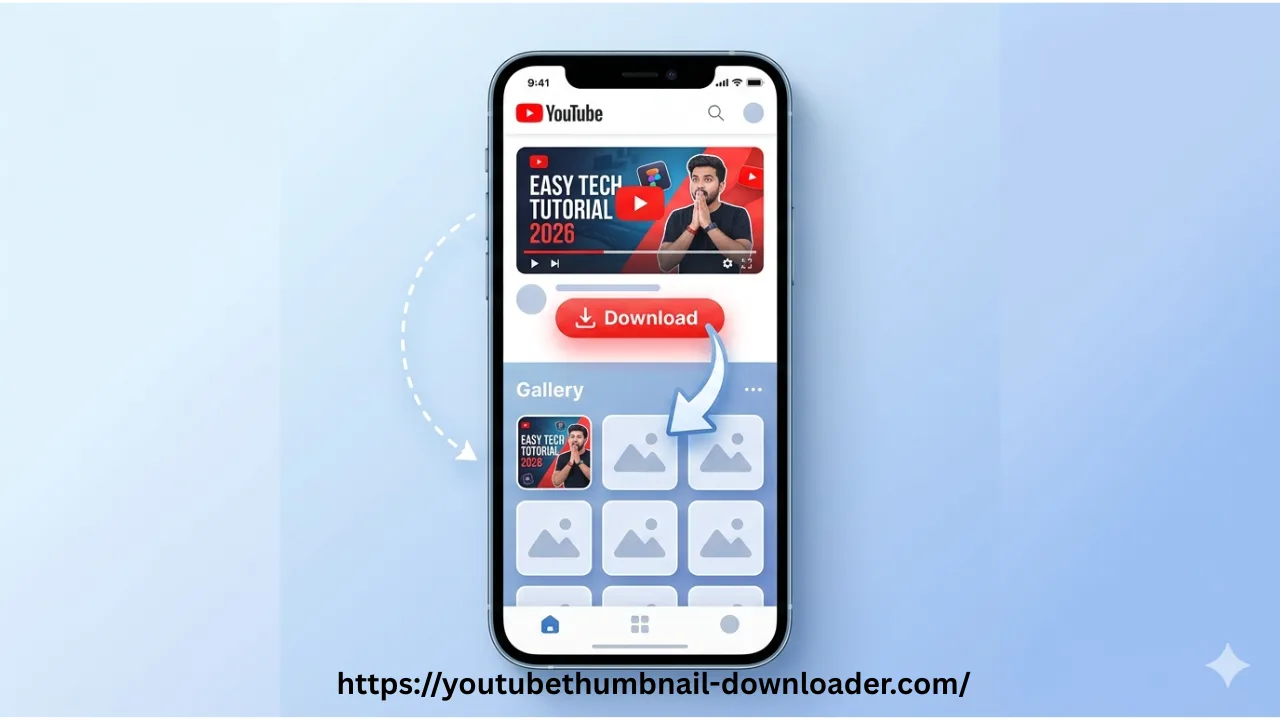 Save YouTube thumbnail to mobile gallery